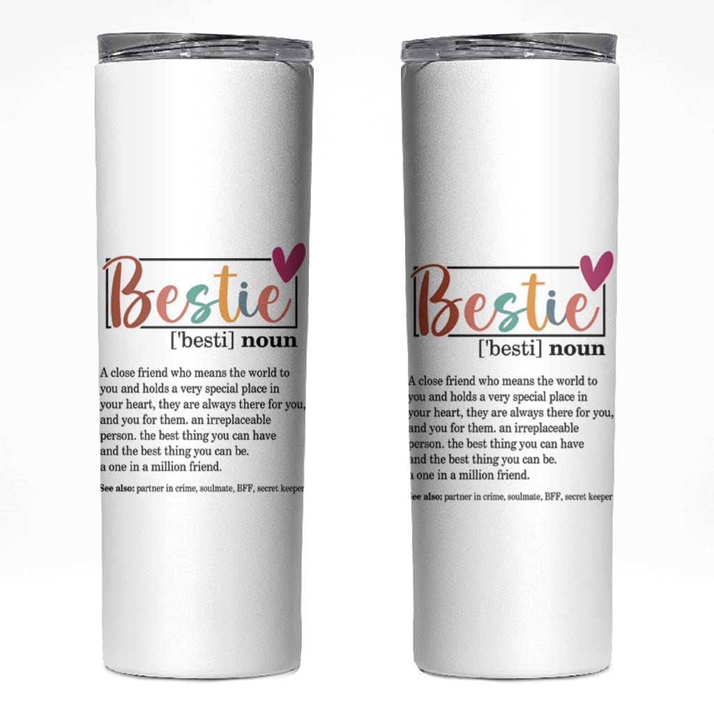 Gifts for Best Friends Skinny Tumbler Bestie Definition - Wonder Print Shop