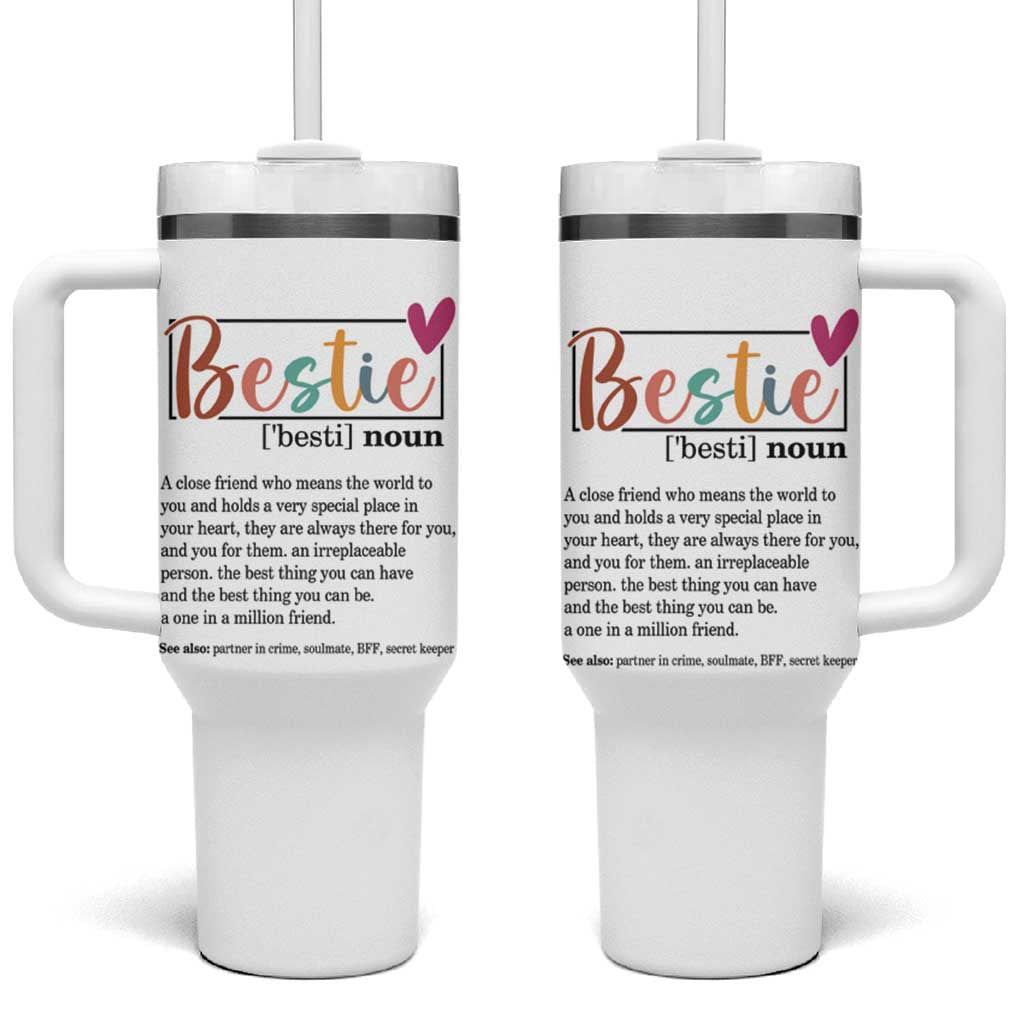 Gifts for Best Friends Tumbler With Handle Bestie Definition - Wonder Print Shop