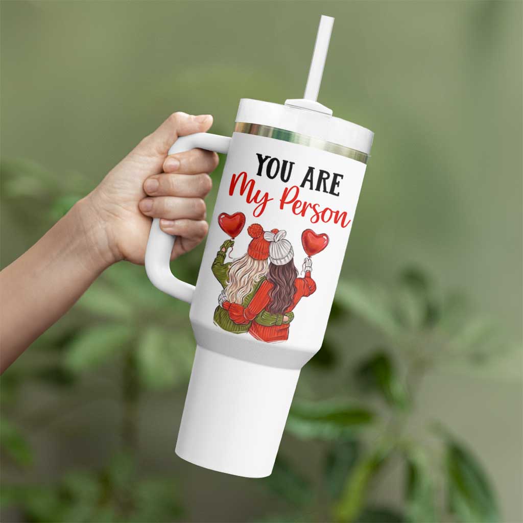 Gifts for Best Friends Tumbler With Handle You Are My Person - Wonder Print Shop