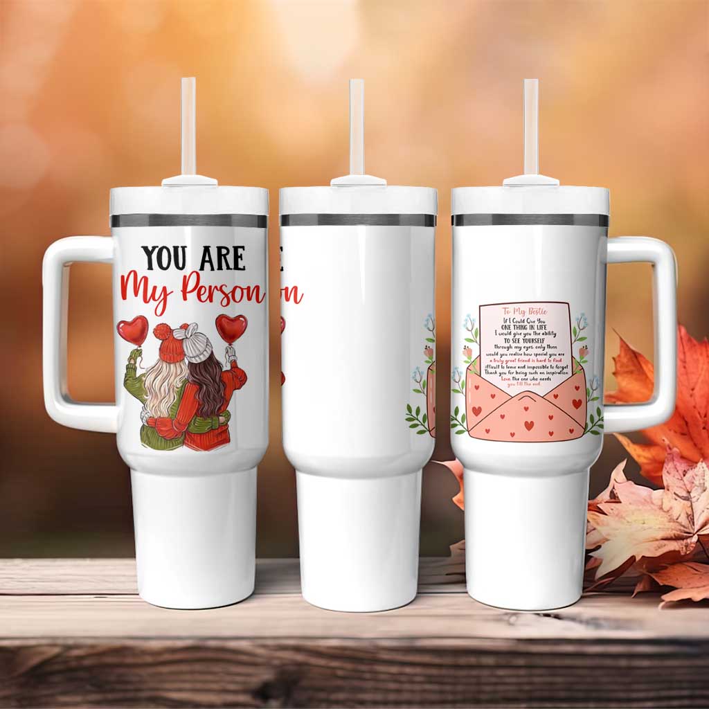 Gifts for Best Friends Tumbler With Handle You Are My Person - Wonder Print Shop