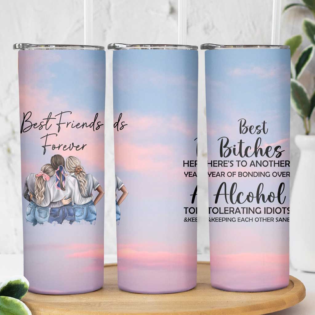 Friendship Gifts Skinny Tumbler Best Friends Forever - Wonder Print Shop