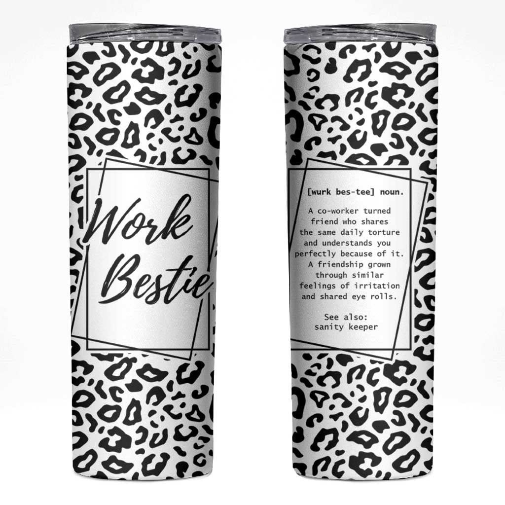 Gifts for Coworker Skinny Tumbler Work Bestie Definition - Wonder Print Shop