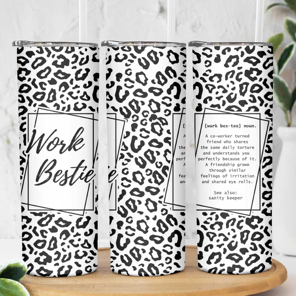 Gifts for Coworker Skinny Tumbler Work Bestie Definition - Wonder Print Shop