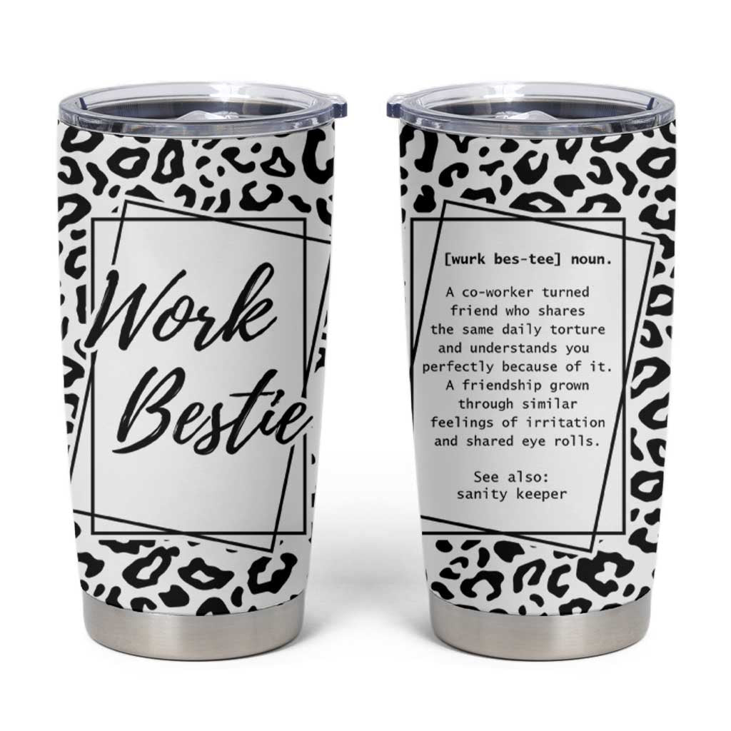 Gifts for Coworker Tumbler Cup Work Bestie Definition - Wonder Print Shop