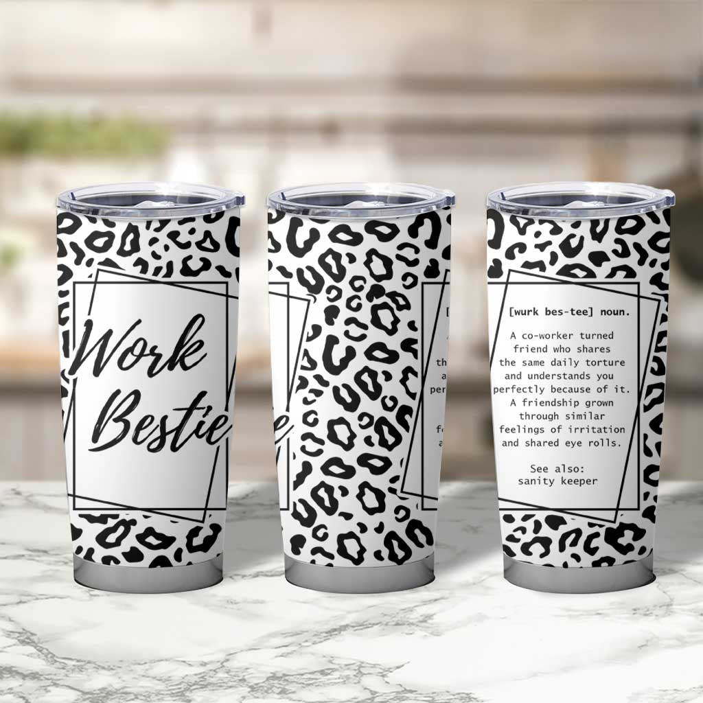 Gifts for Coworker Tumbler Cup Work Bestie Definition - Wonder Print Shop
