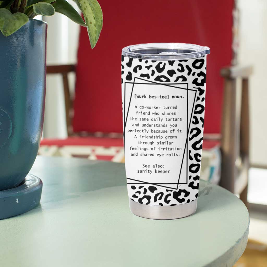 Gifts for Coworker Tumbler Cup Work Bestie Definition - Wonder Print Shop
