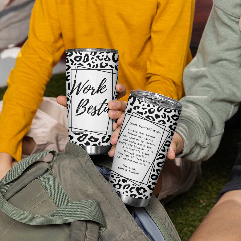 Gifts for Coworker Tumbler Cup Work Bestie Definition - Wonder Print Shop