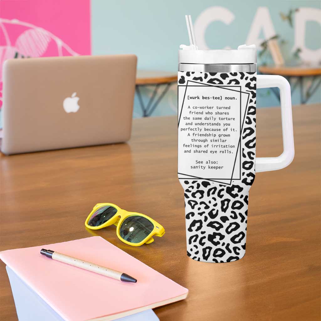 Gifts for Coworker Tumbler With Handle Work Bestie Definition - Wonder Print Shop