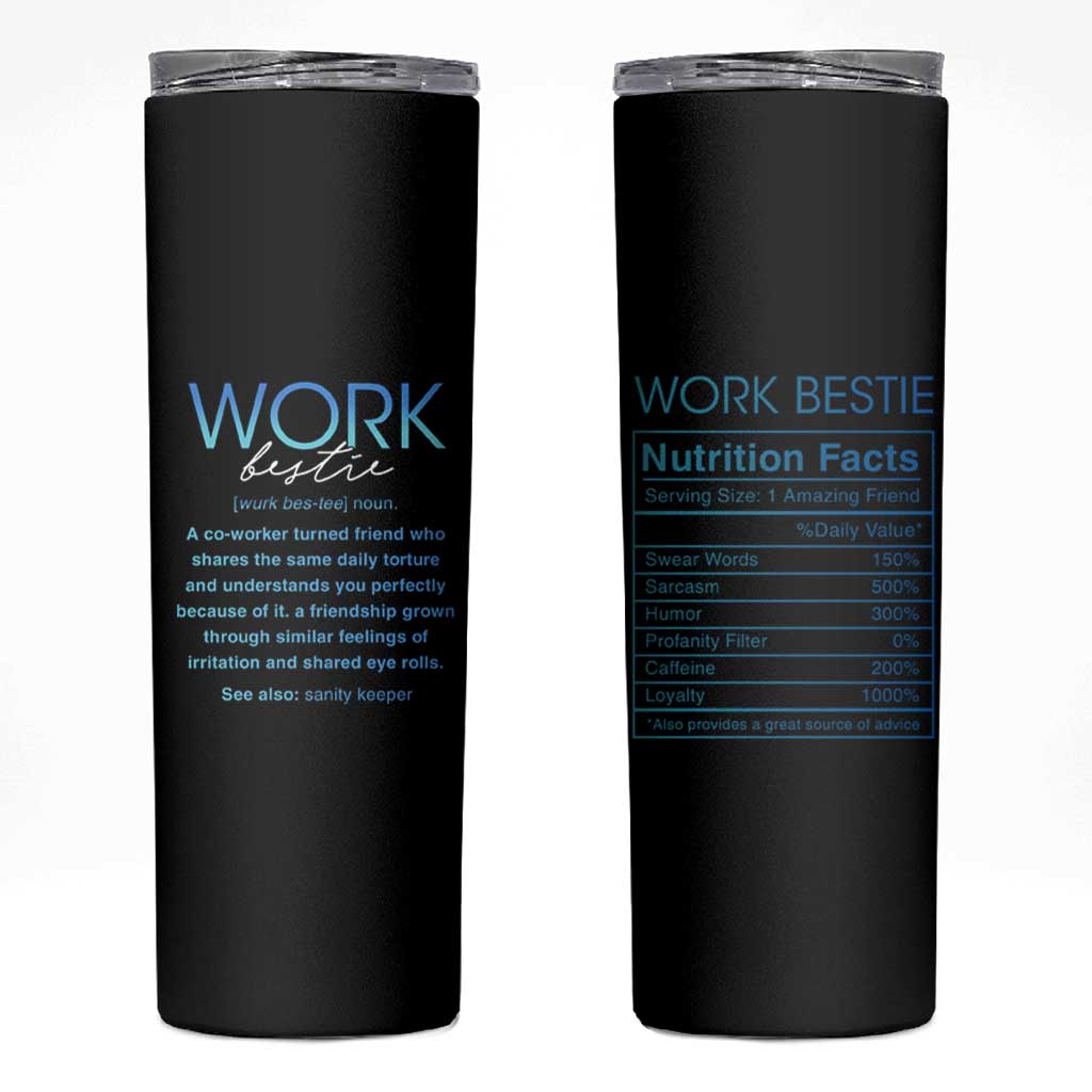 Gifts for Coworker Skinny Tumbler Work Bestie Definition - Wonder Print Shop