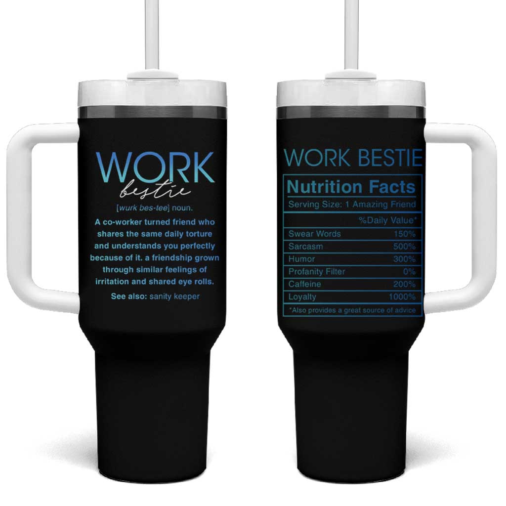 Gifts for Coworker Tumbler With Handle Work Bestie Definition - Wonder Print Shop