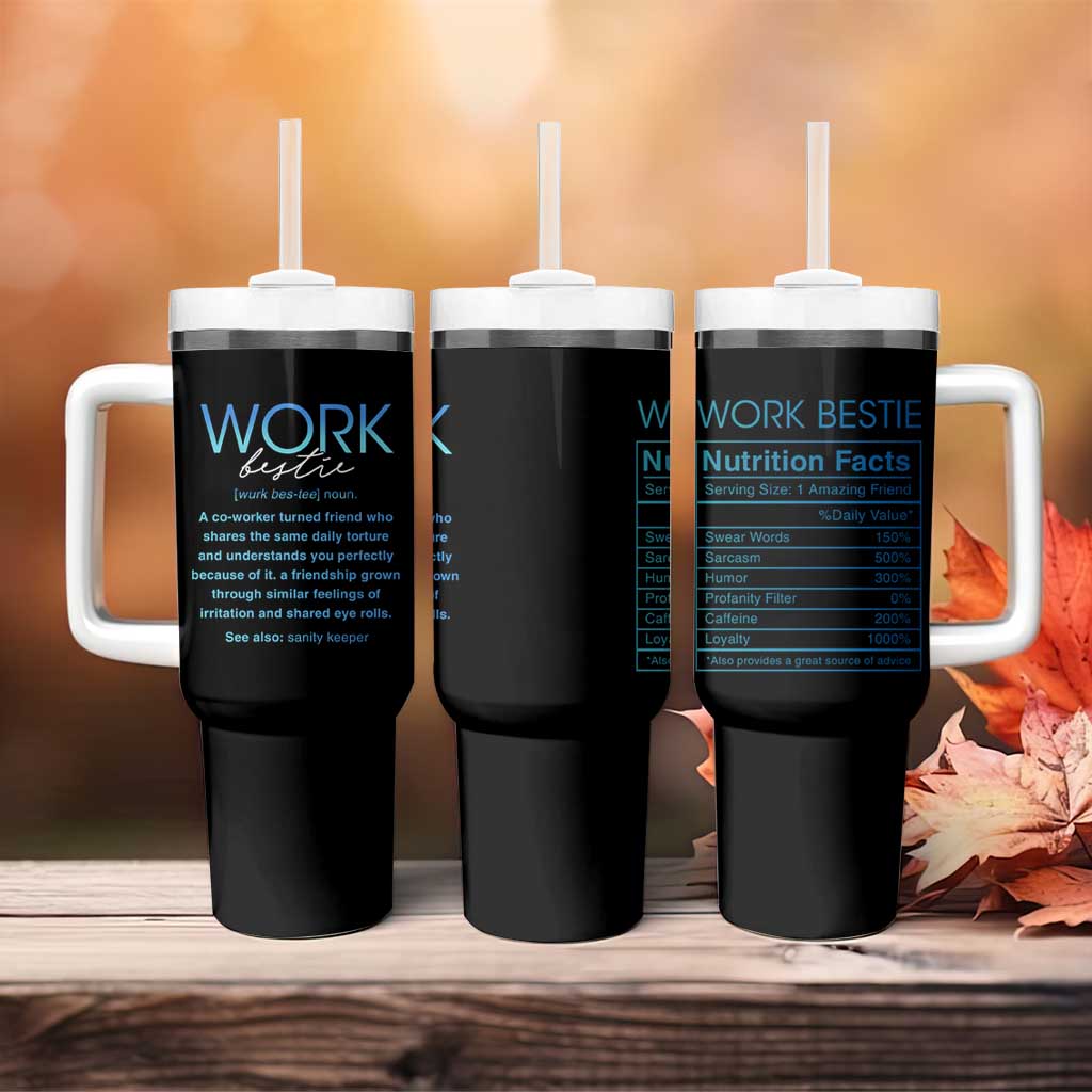 Gifts for Coworker Tumbler With Handle Work Bestie Definition - Wonder Print Shop