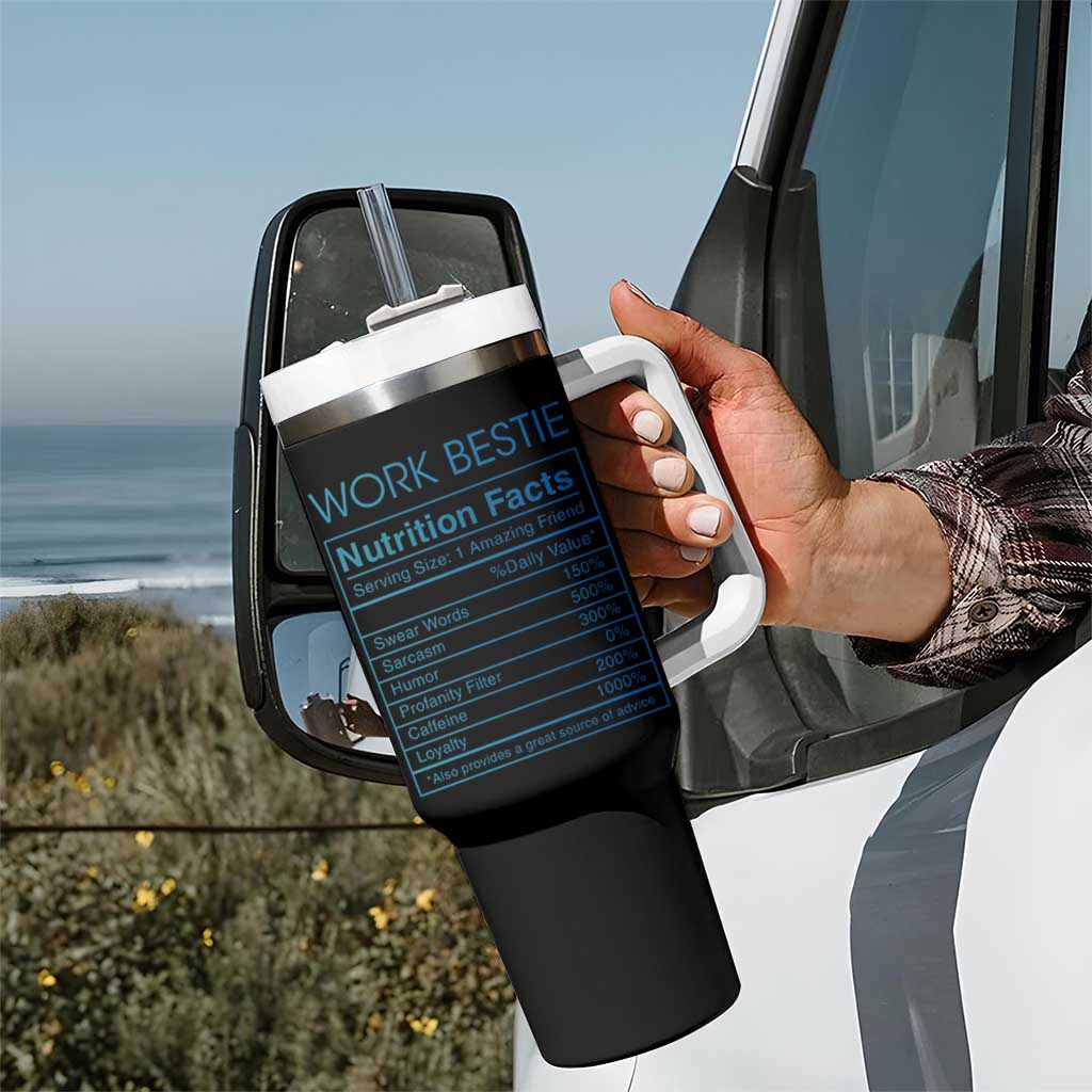Gifts for Coworker Tumbler With Handle Work Bestie Definition - Wonder Print Shop