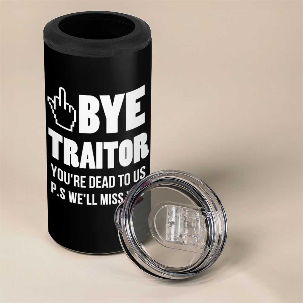 Funny Coworker Leaving Gifts 4 in 1 Can Cooler Tumbler Goodbye Traitor You're Dead To Us - Wonder Print Shop