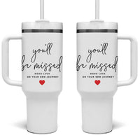 Farewell Gift for Coworker Tumbler With Handle You'll Be Mised Good Luck - Wonder Print Shop