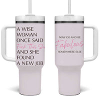 Funny Farewell Gift for Coworker Tumbler With Handle New Job Congrats Now Go And Be Fabulous - Wonder Print Shop