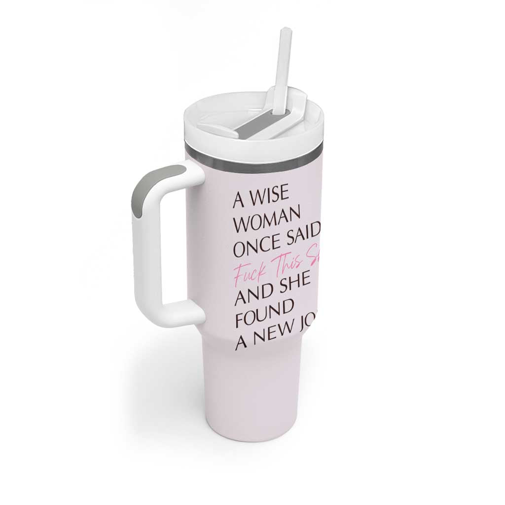 Funny Farewell Gift for Coworker Tumbler With Handle New Job Congrats Now Go And Be Fabulous - Wonder Print Shop