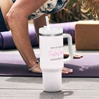 Funny Farewell Gift for Coworker Tumbler With Handle New Job Congrats Now Go And Be Fabulous - Wonder Print Shop