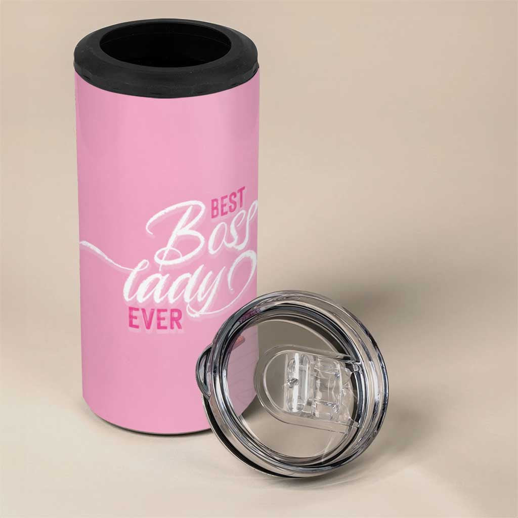 Gifts for Female Boss 4 in 1 Can Cooler Tumbler Best Boss Lady Ever - Wonder Print Shop