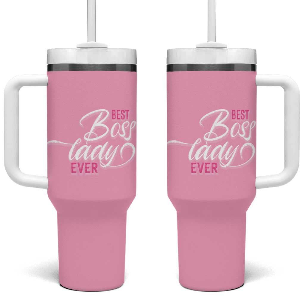 Gifts for Female Boss Tumbler With Handle Best Boss Lady Ever - Wonder Print Shop
