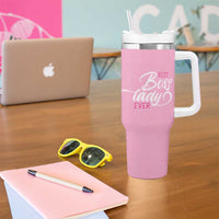 Gifts for Female Boss Tumbler With Handle Best Boss Lady Ever - Wonder Print Shop