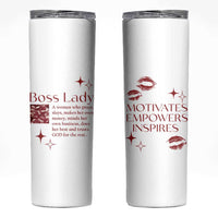 Best Boss Gifts for Women Skinny Tumbler Boss Lady Definition Motivates Empowers Inspires - Wonder Print Shop