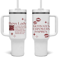 Best Boss Gifts for Women Tumbler With Handle Boss Lady Definition Motivates Empowers Inspires - Wonder Print Shop