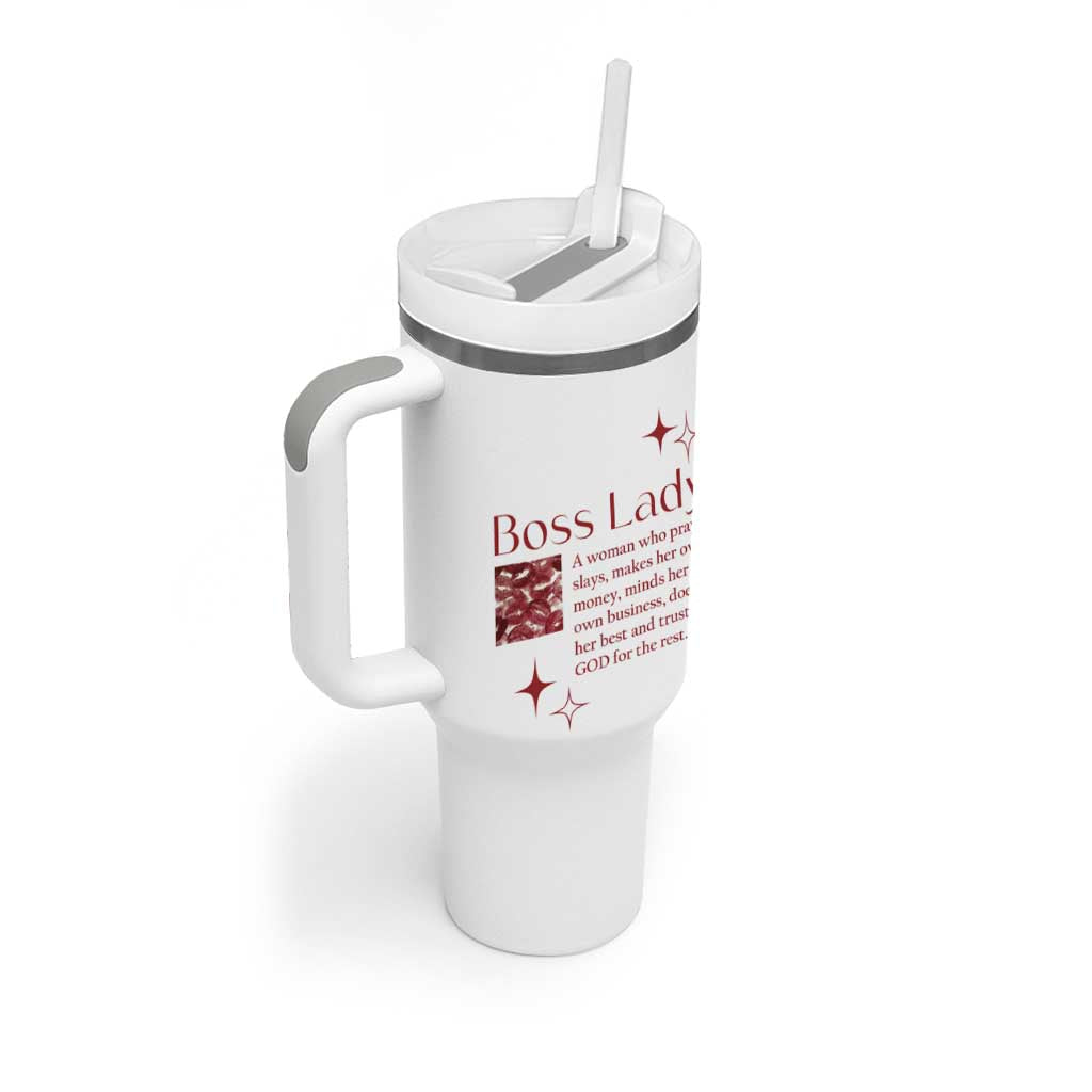 Best Boss Gifts for Women Tumbler With Handle Boss Lady Definition Motivates Empowers Inspires - Wonder Print Shop