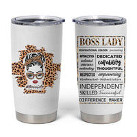 Best Boss Gifts for Women Tumbler Cup Boss Lady Life Leopard - Wonder Print Shop