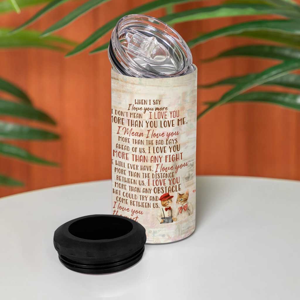 Cute Couple 4 in 1 Can Cooler Tumbler You And Me We Got This Vintage Cats