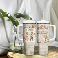 Cute Couple Tumbler With Handle You And Me We Got This Vintage Cats