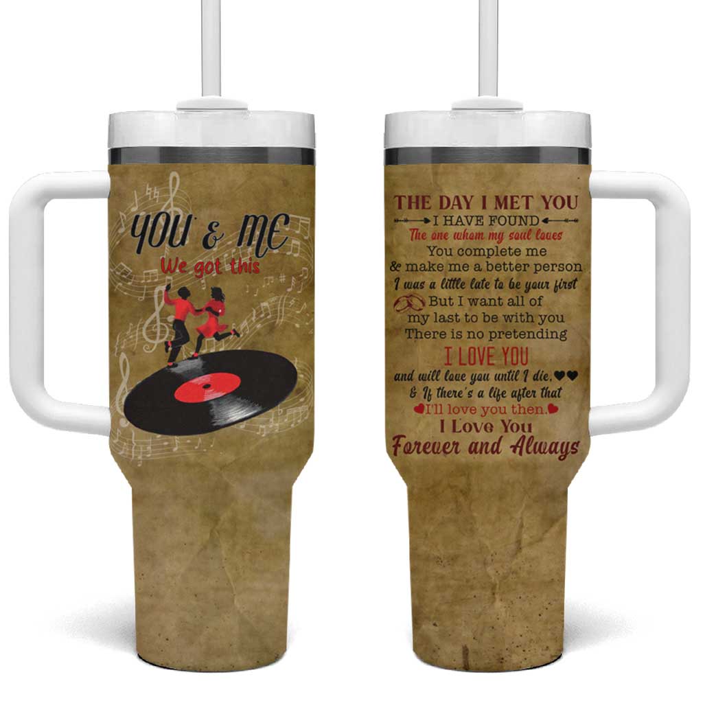 Gifts for Couple Tumbler With Handle The Day I Met You Love You Forever And Always Valentine Anniversary