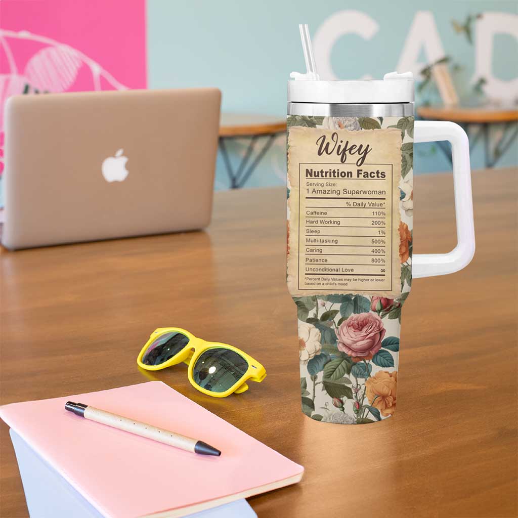 Valentines Day Gifts for Her Tumbler With Handle Best Wife Ever