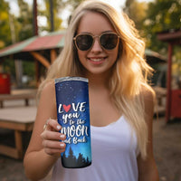 Romantic Gift for Couple Skinny Tumbler Love You To The Moon And Back