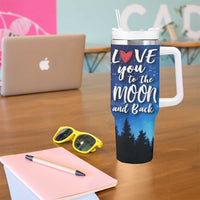 Romantic Gift for Couple Tumbler With Handle Love You To The Moon And Back