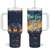 Romantic Gift for Couple Tumbler With Handle Our Love Is Out Of This World
