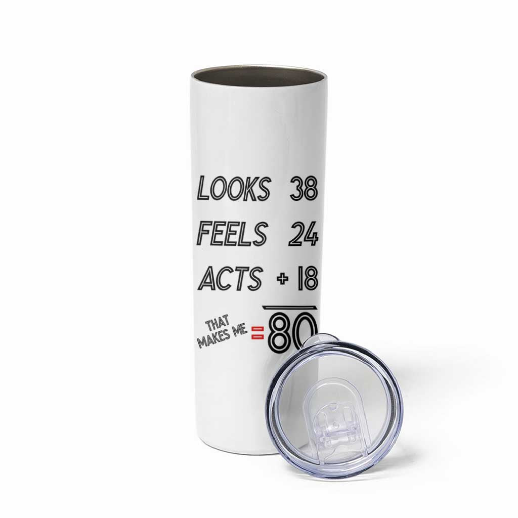 Funny 80th Birthday Skinny Tumbler Happy 1944 80 Years Old Birthday Gifts - Wonder Print Shop