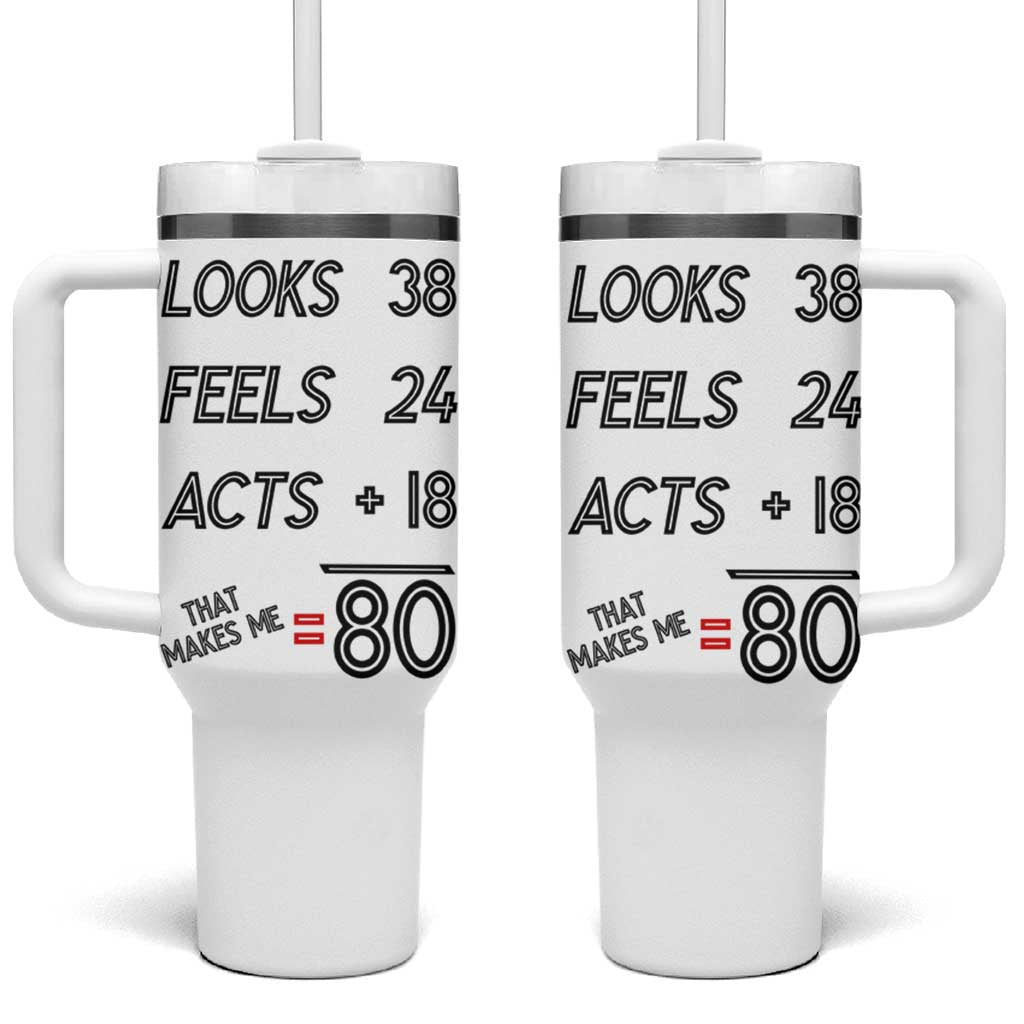 Funny 80th Birthday Tumbler With Handle Happy 1944 80 Years Old Birthday Gifts - Wonder Print Shop