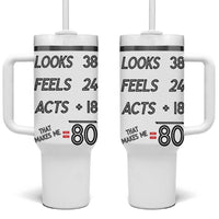 Funny 80th Birthday Tumbler With Handle Happy 1944 80 Years Old Birthday Gifts - Wonder Print Shop