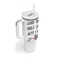 Funny 80th Birthday Tumbler With Handle Happy 1944 80 Years Old Birthday Gifts - Wonder Print Shop