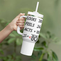 Funny 80th Birthday Tumbler With Handle Happy 1944 80 Years Old Birthday Gifts - Wonder Print Shop