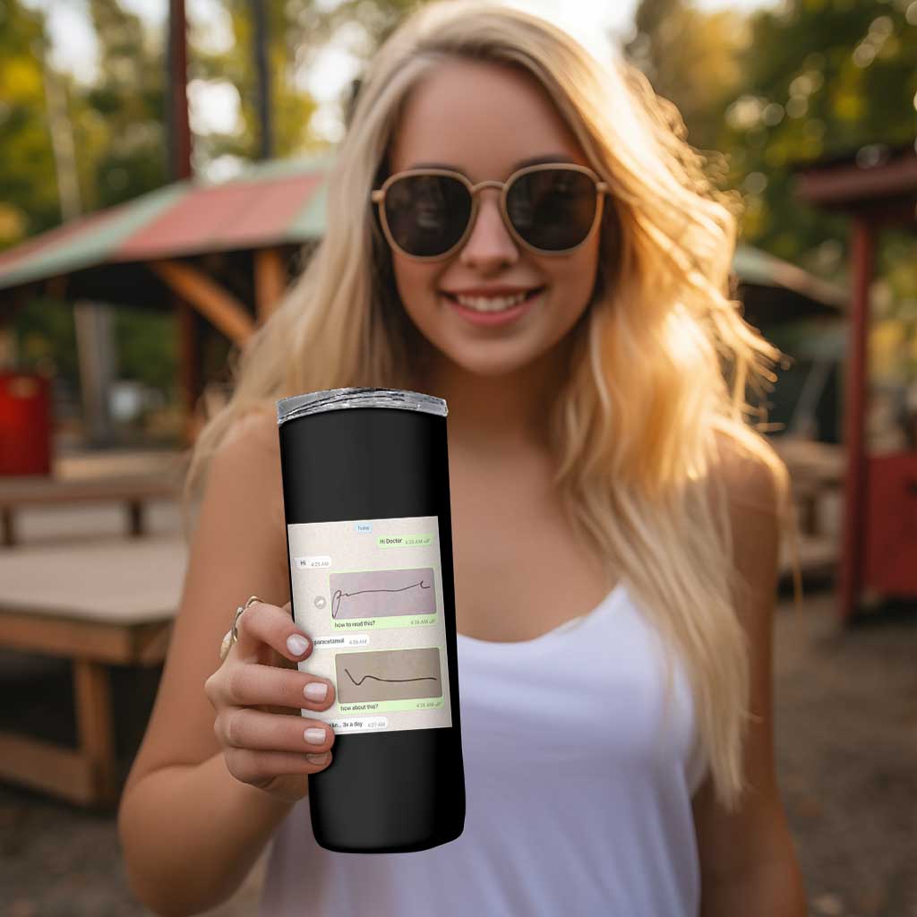 Doctor Gifts Skinny Tumbler A Wise Doctor Once Wrote Funny Thank You Gift