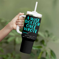 Doctor Gifts Tumbler With Handle A Wise Doctor Once Wrote Funny Thank You Gift