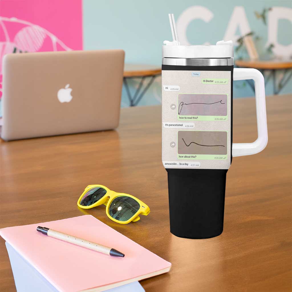 Doctor Gifts Tumbler With Handle A Wise Doctor Once Wrote Funny Thank You Gift
