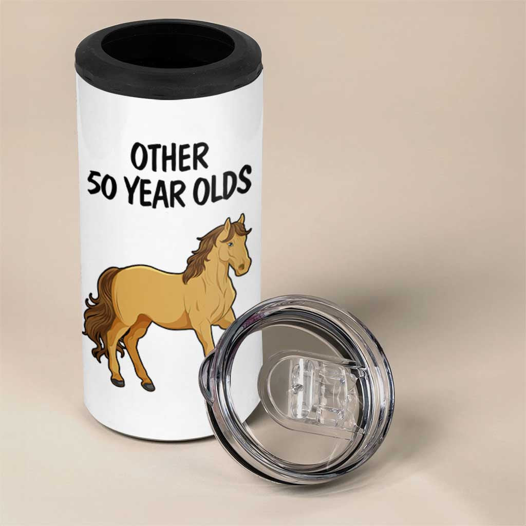 50th Birthday 4 in 1 Can Cooler Tumbler Funny Dancing Unicorn 1976 Other 50 Year Olds