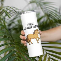 50th Birthday Skinny Tumbler Funny Dancing Unicorn 1976 Other 50 Year Olds