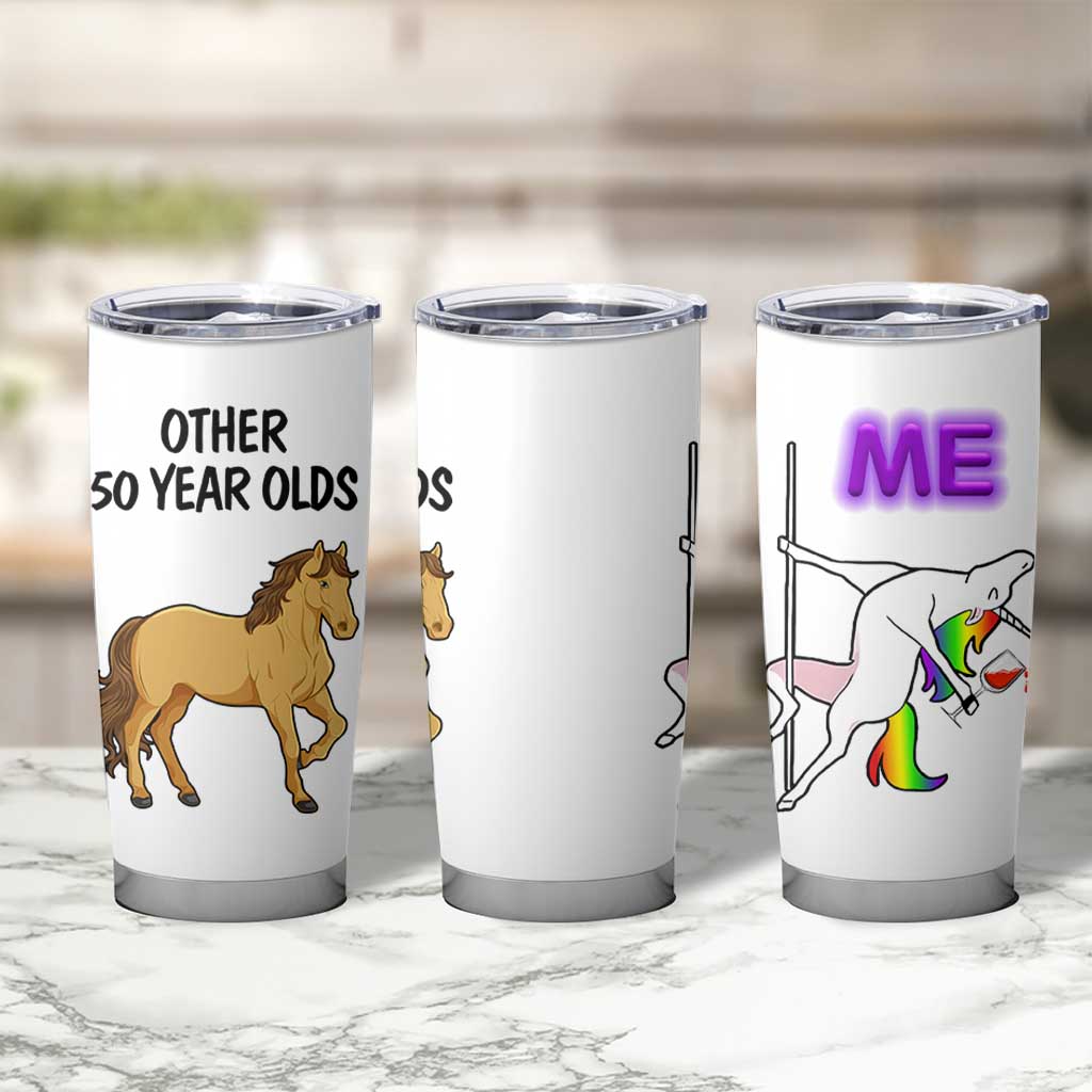 50th Birthday Tumbler Cup Funny Dancing Unicorn 1976 Other 50 Year Olds