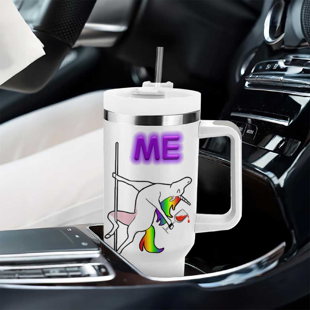 50th Birthday Tumbler With Handle Funny Dancing Unicorn 1976 Other 50 Year Olds