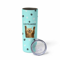 Cute Cat Coffee Skinny Tumbler Catffeinated Decaf Coffee Mug - Wonder Print Shop