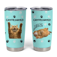 Cute Cat Coffee Tumbler Cup Catffeinated Decaf Coffee Mug - Wonder Print Shop