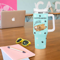 Cute Cat Coffee Tumbler With Handle Catffeinated Decaf Coffee Mug - Wonder Print Shop